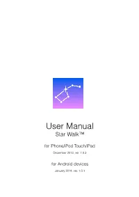 User Manual Star Walk™ for Iphone/Ipod Touch/Ipad