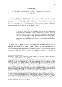 Chapter One a Theoretical Background to the Figure of The