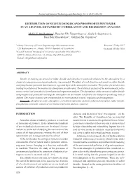 Distribution of Sulfur Dioxide and Phosphorus Pentoxide in an Air Pool Obtained by Correlation and Regression Analysis