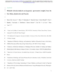Helminth Infection-Induced Carcinogenesis: Spectrometric Insights from The