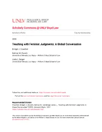 Teaching with Feminist Judgments: a Global Conversation