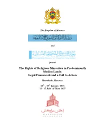 The Rights of Religious Minorities in Predominantly Muslim Lands: Legal Framework and a Call to Action