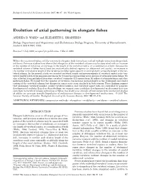 Ward, A.B. and E. L. Brainerd. 2007. Evolution of Axial Patterning In