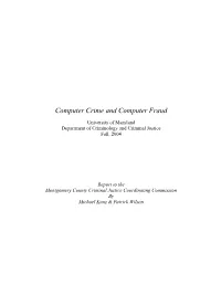Computer Crime and Computer Fraud