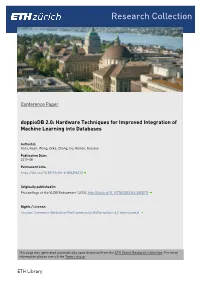 Doppiodb 2.0: Hardware Techniques for Improved Integration of Machine Learning Into Databases