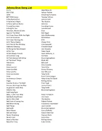 Johnny Brue Song List.Xlsx