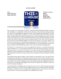 LETTER of SUPPORT From: This Letter Is Send To: Nenad