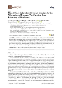 Mixed-Oxide Catalysts with Spinel Structure for the Valorization of Biomass: the Chemical-Loop Reforming of Bioethanol