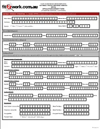 National Police Checking Service (Npcs) Application/Consent Form (Accredited Agencies - Customers)