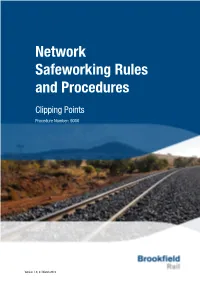 Network Safeworking Rules and Procedures