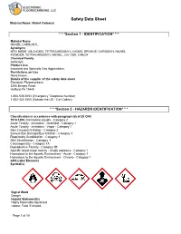 Safety Data Sheet Material Name: Nickel Carbonyl