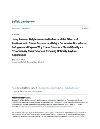 Using Learned Helplessness to Understand the Effects Of