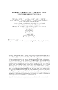 Analysis of Eardrum Pathologies Using the Finite Element Method