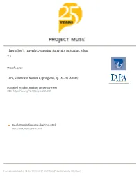 Assessing Paternity in Statius, Silvae 2.1