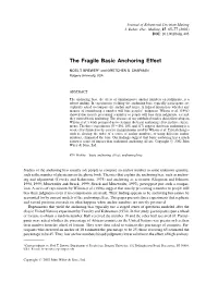 The Fragile Basic Anchoring Effect