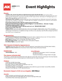 Event Highlights