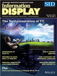 Information Display November/December 2014 Issue 6