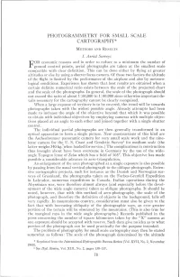 Photogrammetry for Small Scale Cartorgraphy