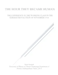 The Hour They Became Human: the Experience of the Working Class In