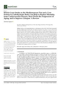 Whole-Grain Intake in the Mediterranean Diet and A