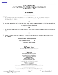 Xpeng Inc. (Exact Name of Registrant As Specified in Its Charter)