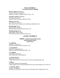 2010 FESTIVAL SCHEDULE Program