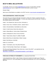 Bccf E-Mail Bulletin #42