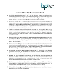 Consultation: Definition of New Music on Radio 1 and Radio 2