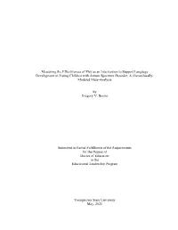 Measuring the Effectiveness of Play As an Intervention to Support