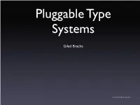 Pluggable Type Systems