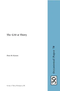 The G30 at Thirty O Cca Sio N a L P a P E R 78