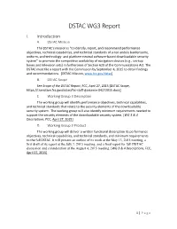 DSTAC WG3 Report I