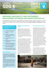Ensuring Availability and Sustainable Management Of