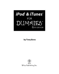 Ipod® & Itunes® Dummies‰