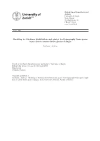 Modeling Ice Thickness Distribution and Glacier Bed Topography from Sparse Input Data to Assess Future Glacier Changes