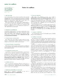 Notes for Authors