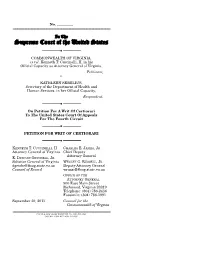 Petition for Certiorari to the Eleventh Circuit