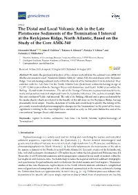 The Distal and Local Volcanic Ash in the Late Pleistocene Sediments Of