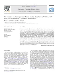 The Evolution of a Heterogeneous Martian Mantle: Clues from K, P, Ti, Cr, and Ni Variations in Gusev Basalts and Shergottite Meteorites