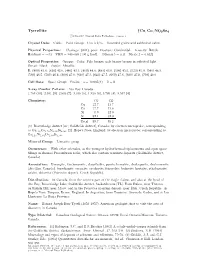 Tyrrellite (Cu, Co, Ni)3Se4 C 2001-2005 Mineral Data Publishing, Version 1