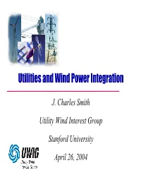 Utilities and Wind Power Integration