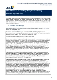 2019-20 Access and Participation Plan Monitoring Provider Impact Report
