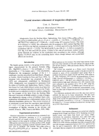 Crystal Structure Refinement of Magnesian Alleghanyite