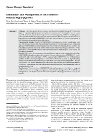 Mechanism and Management of AKT Inhibitor- Induced Hyperglycemia Ming-Chih Crouthamel,1Jason A