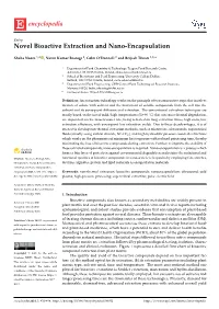 Novel Bioactive Extraction and Nano-Encapsulation