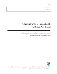 Protecting the Use of Neonicotinoids for Forest Pest Control