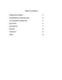 Table of Contents