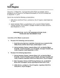 Amendment No. 744 to the Vaughan Official Plan – the Block 40/47 Secondary Plan