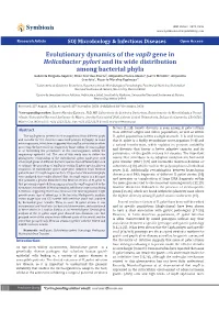 Evolutionary Dynamics of the Vapd Gene in Helicobacter Pylori and Its