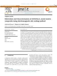 Fabrication and Characterization of A359/Al2o3 Metal Matrix Composite Using Electromagnetic Stir Casting Method